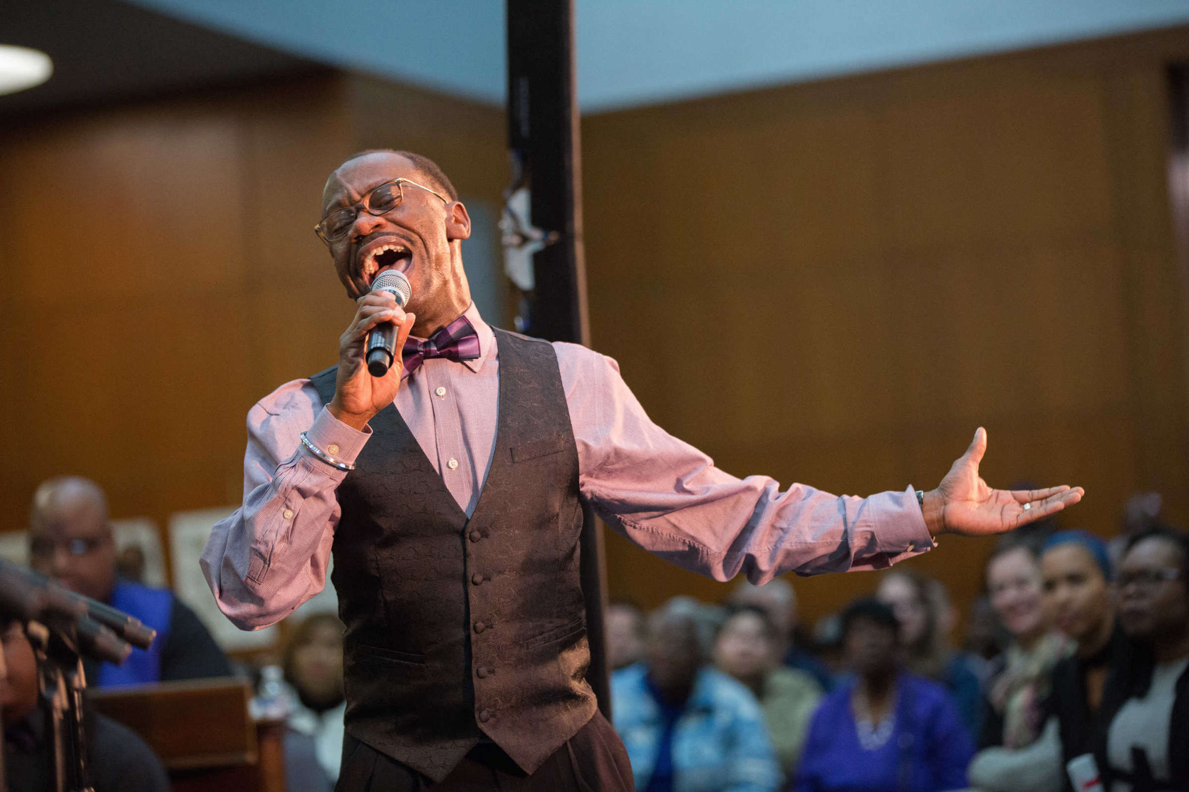 John Leggette Sings In The Drum Major Instinct At Brooklyn Public Library Grand Army Plaza