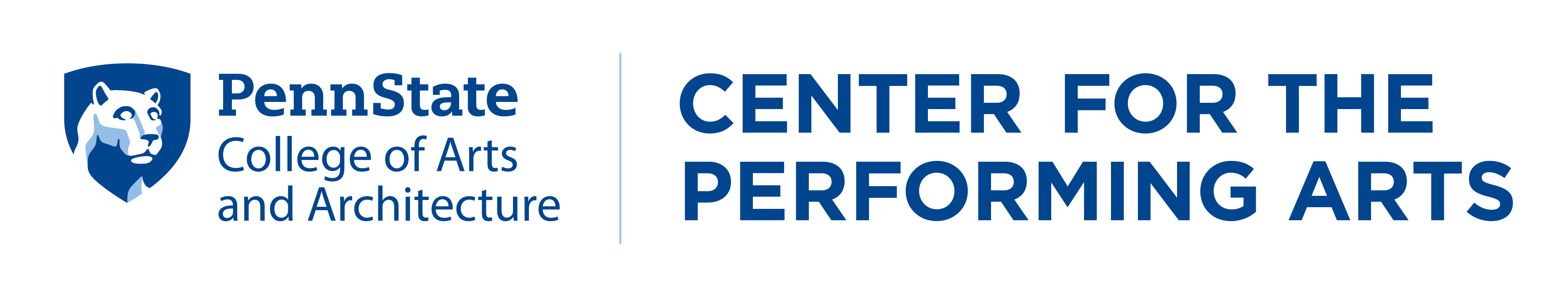 Penn State College of Arts and Architecture, and the Center for the Performing Arts at Penn State Logo